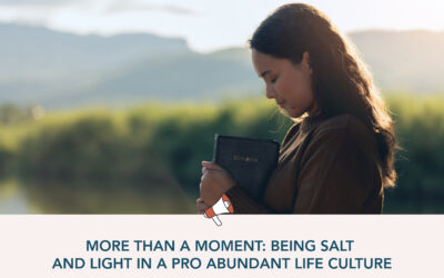 More Than a Moment: Being Salt and Light in a Pro Abundant Life Culture